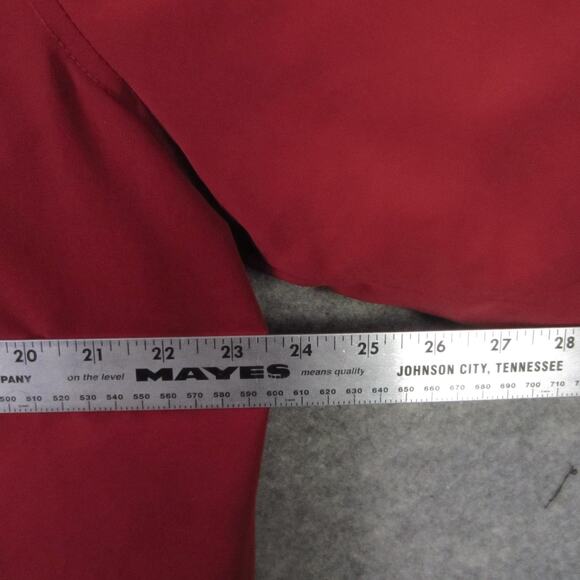 Guess Los Angeles Jacket Mens Medium Red Hooded Parka Faux Fur Trim Insulated - Picture 4 of 9